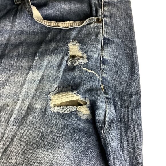 Venezia Womens Distressed Denim Jeans Sz 24 Blue 5 Pocket Design Button Closure - Picture 10 of 16